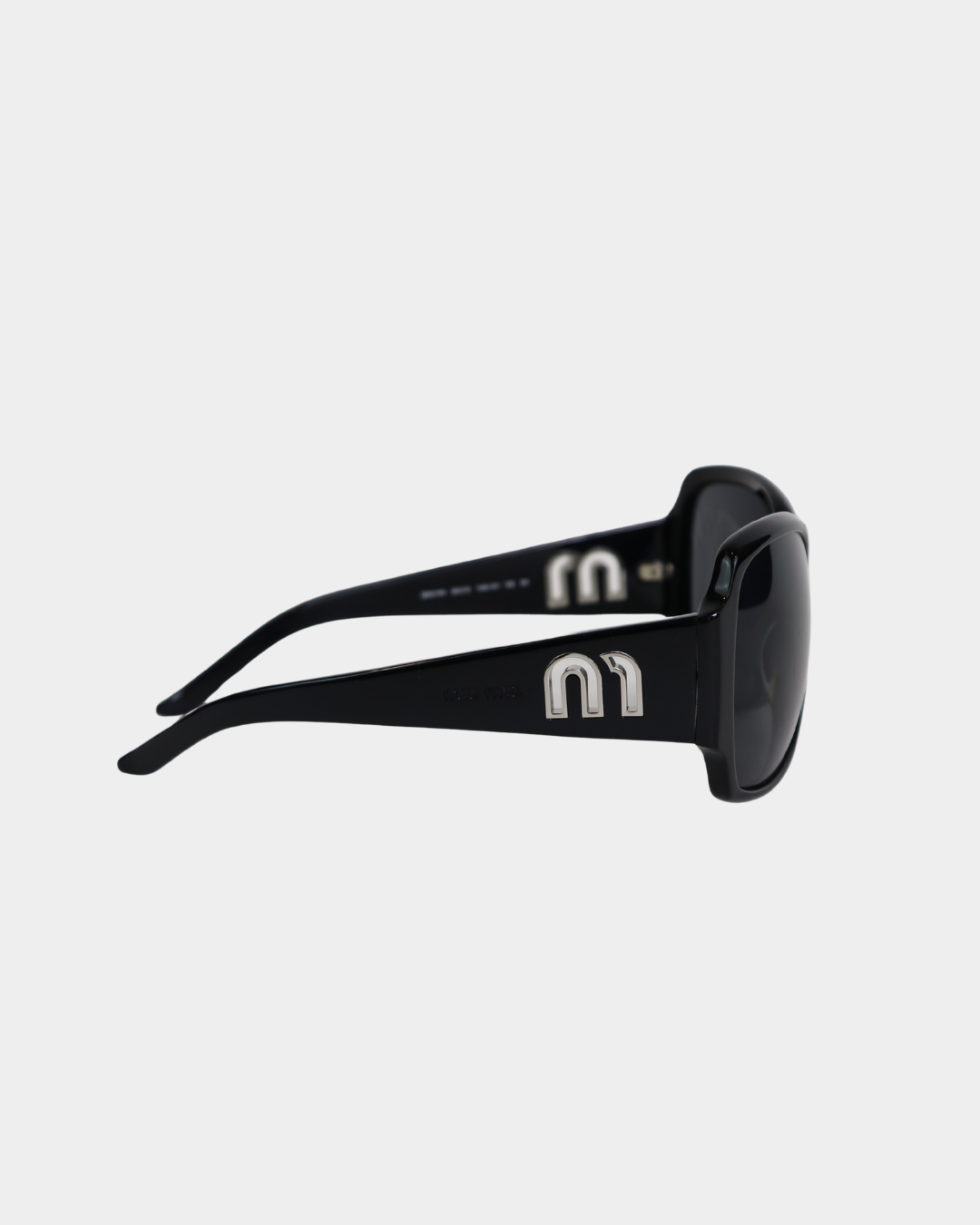 Miu Miu Black Cutout Logo Sunglasses