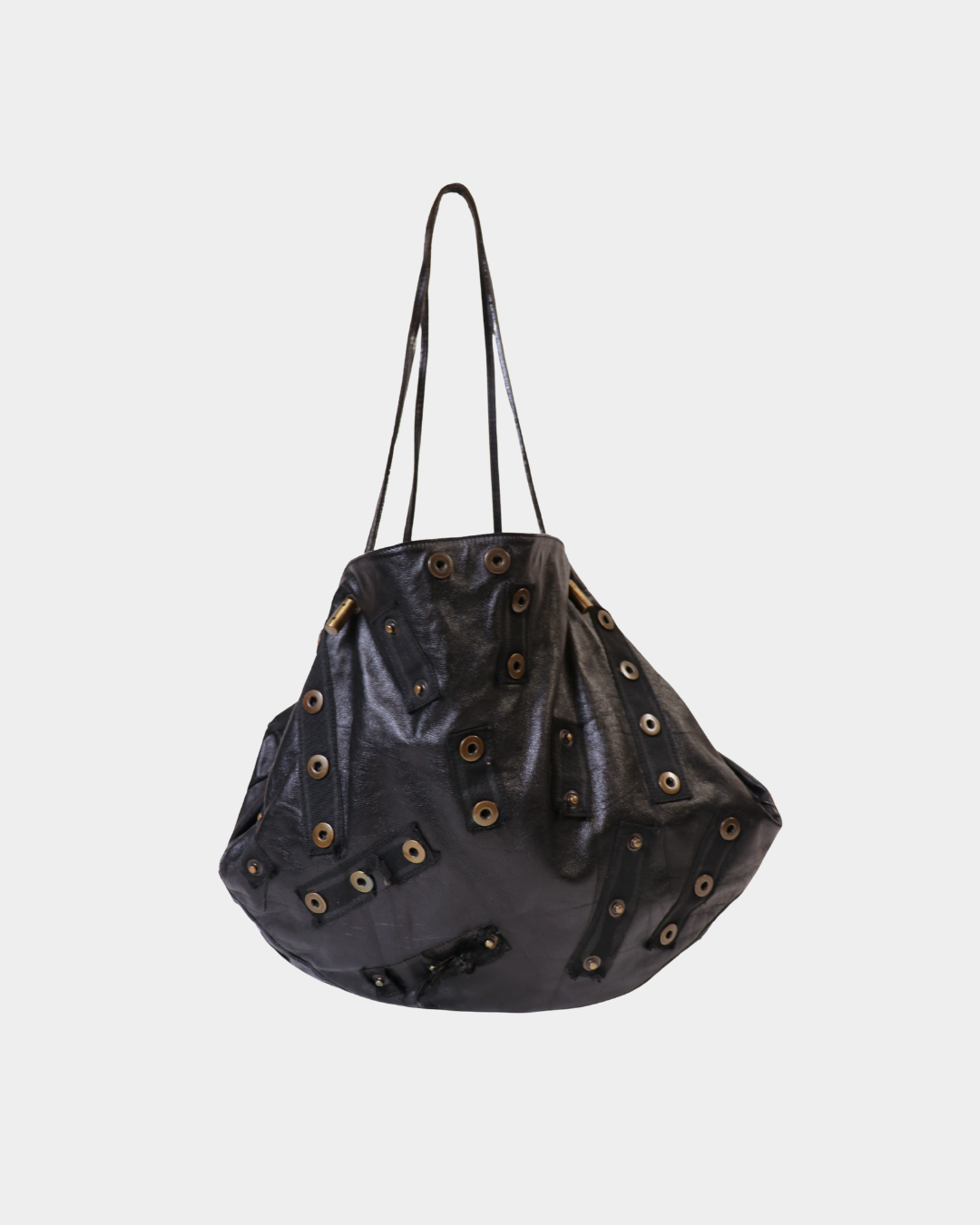 Dolce & Gabbana Black Metal Snap Tote Large