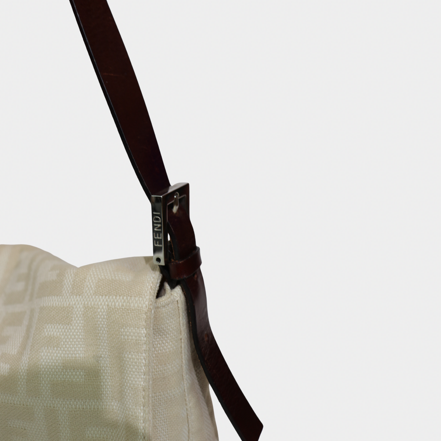 Fendi Zucca Cream Mamma Style Shoulder Bag