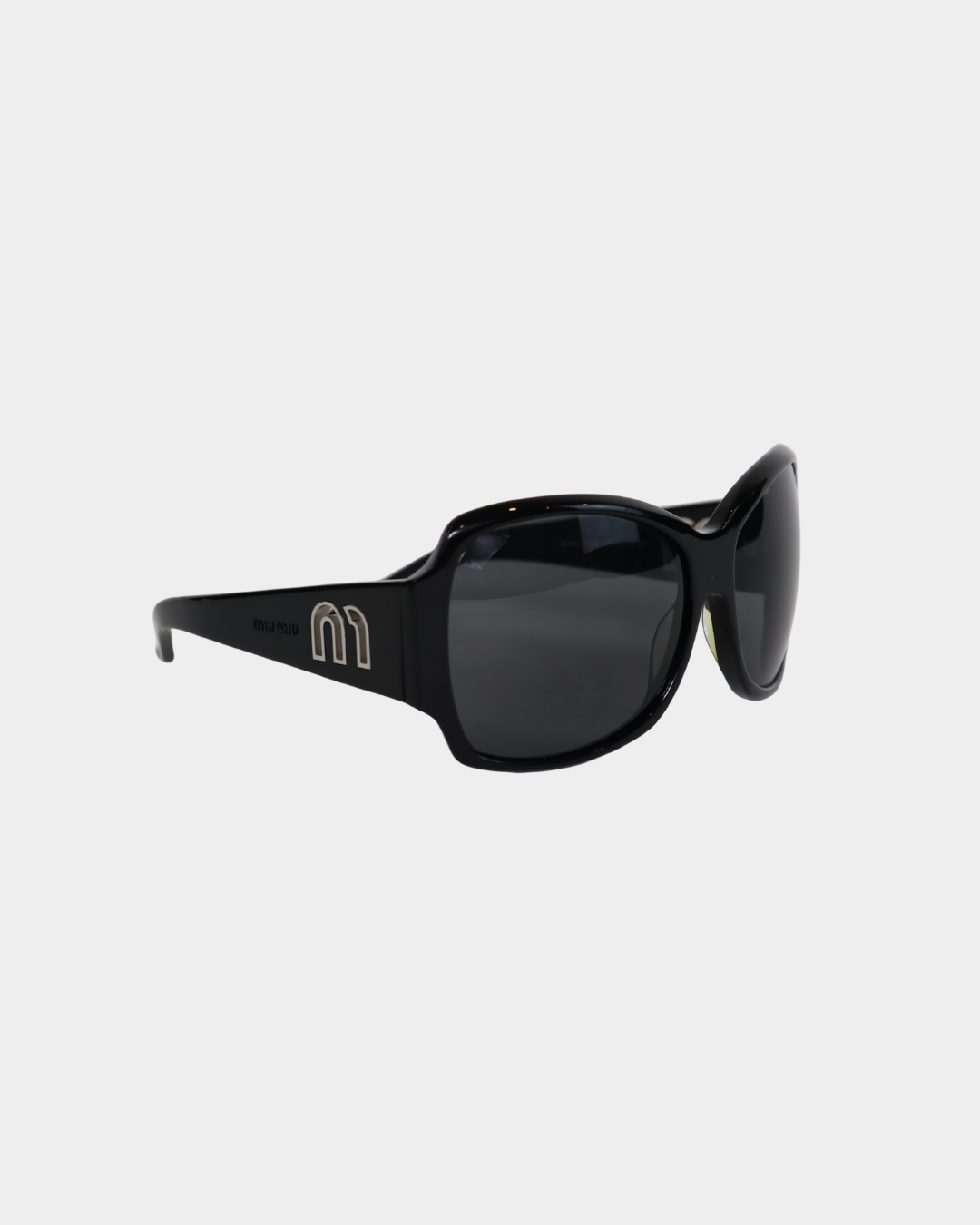 Miu Miu Black Cutout Logo Sunglasses