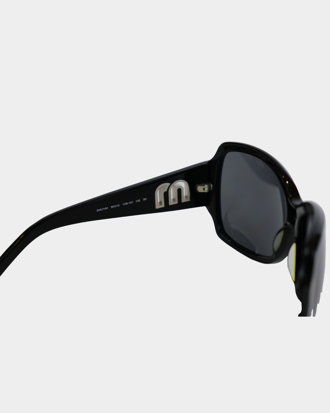 Miu Miu Black Cutout Logo Sunglasses