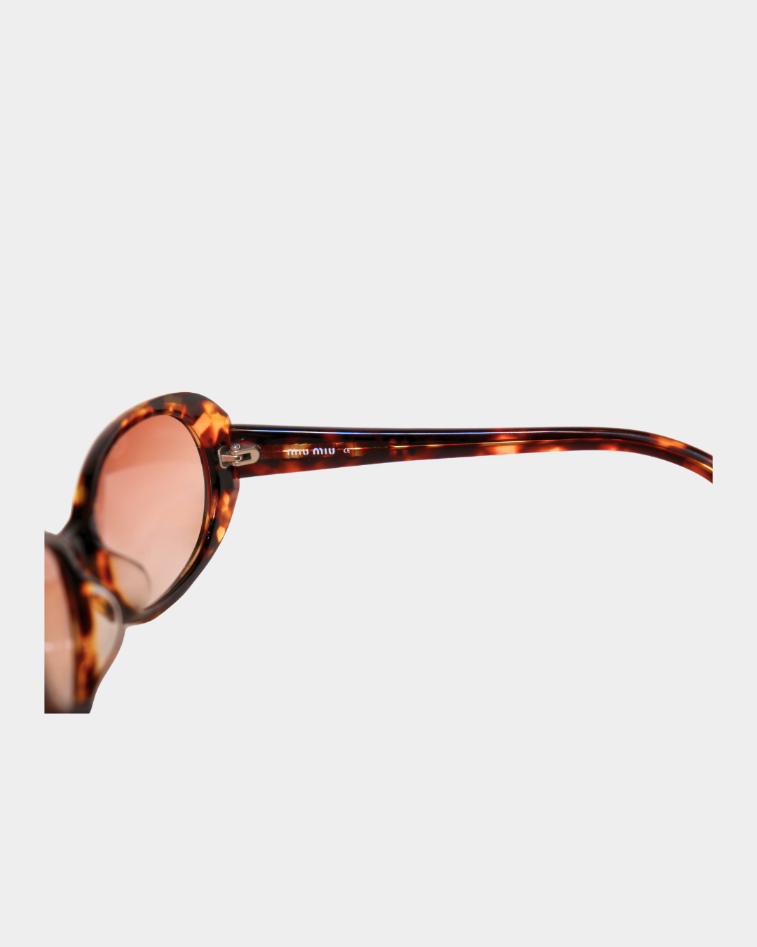Miu Miu Tortoise Crystal Logo Sunglasses