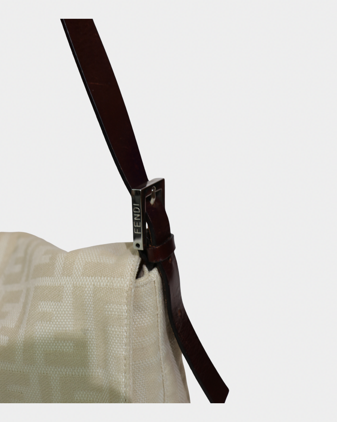Fendi Zucca Cream Mamma Style Shoulder Bag
