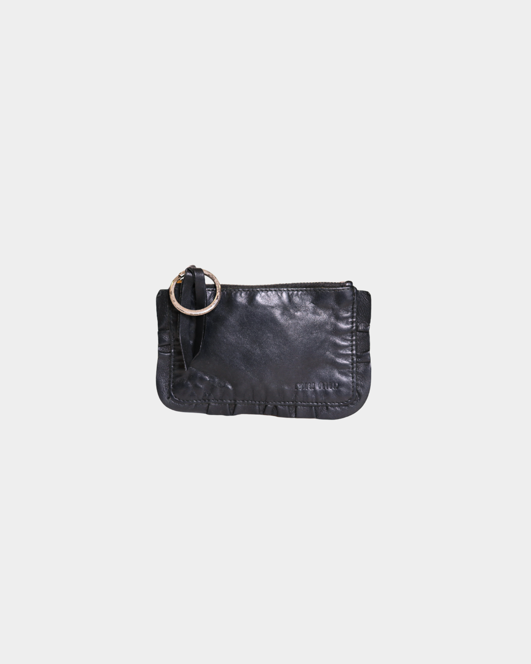 Miu Miu Ruffle Card Holder Key Pouch