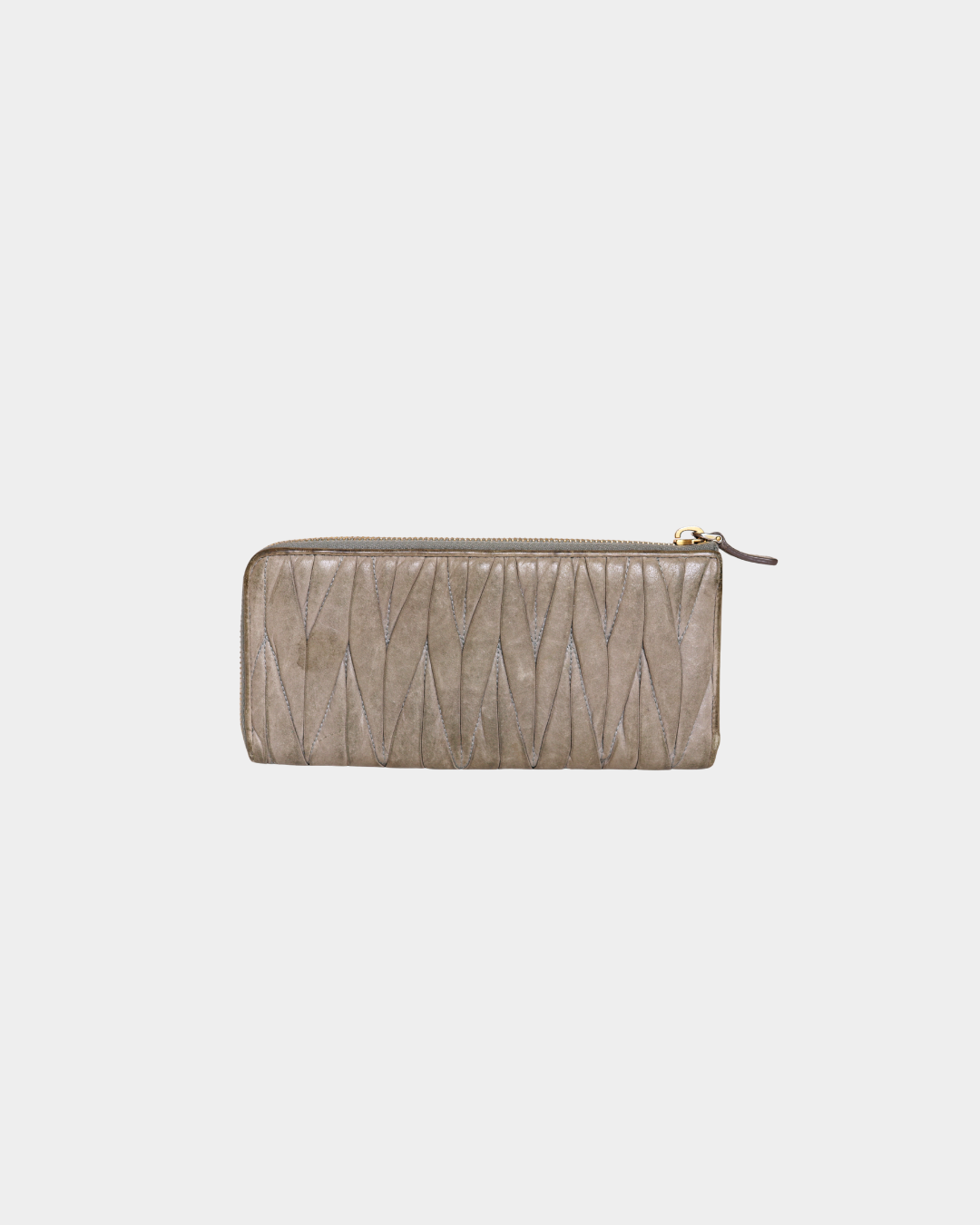 Miu Miu Grey Matlasse Long Wallet