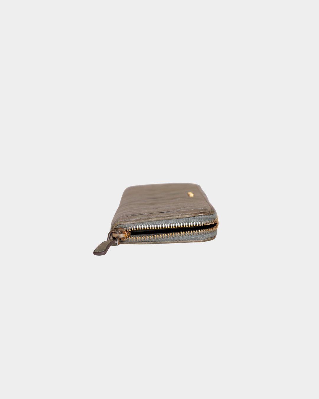 Miu Miu Grey Matlasse Long Wallet