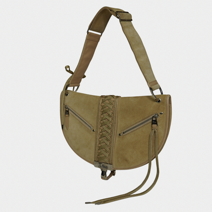 Dior Beige Suede Admit It Shoulder Bag
