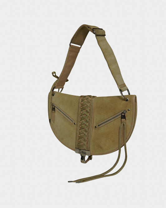 Dior Beige Suede Admit It Shoulder Bag