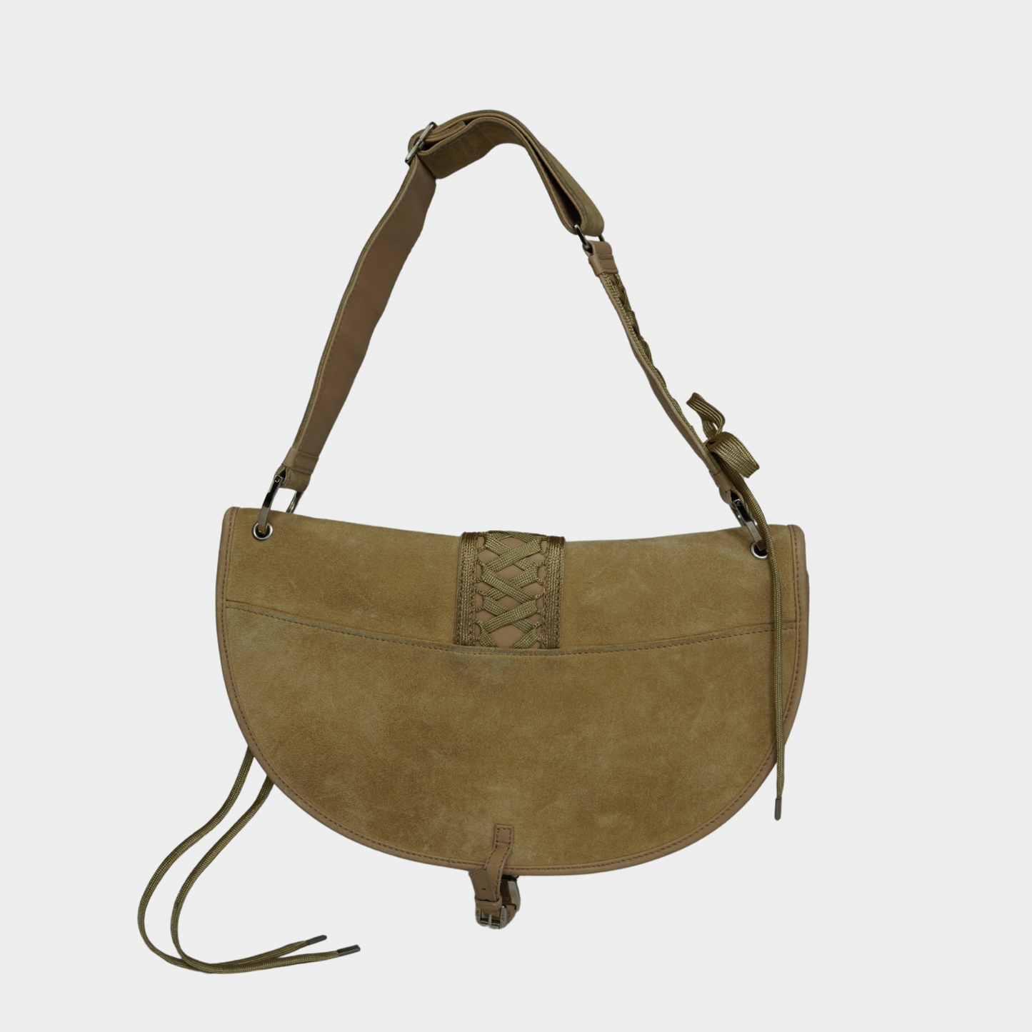 Dior Beige Suede Admit It Shoulder Bag