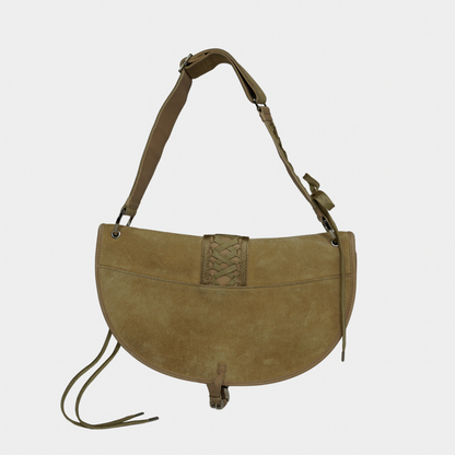 Dior Beige Suede Admit It Shoulder Bag