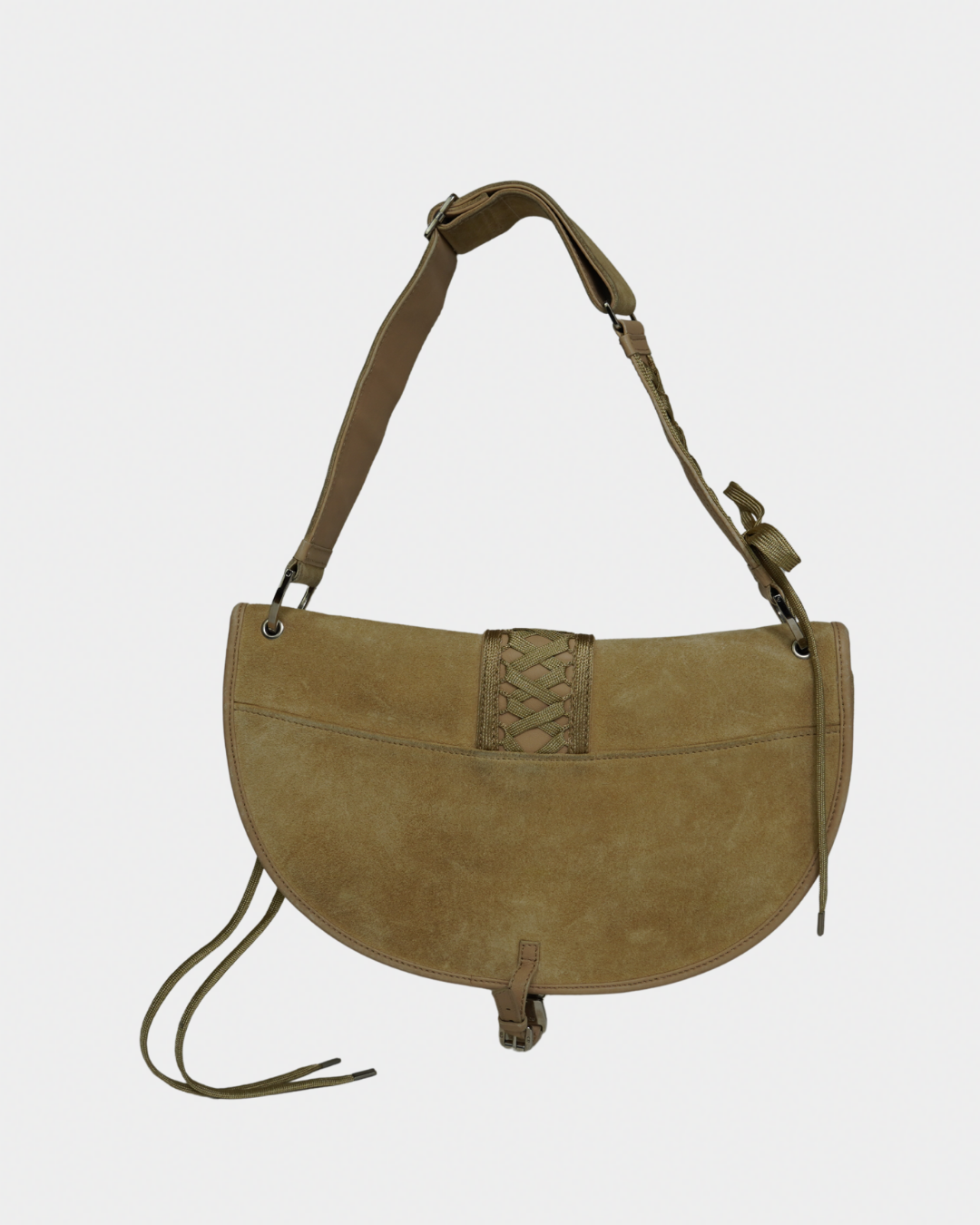 Dior Beige Suede Admit It Shoulder Bag