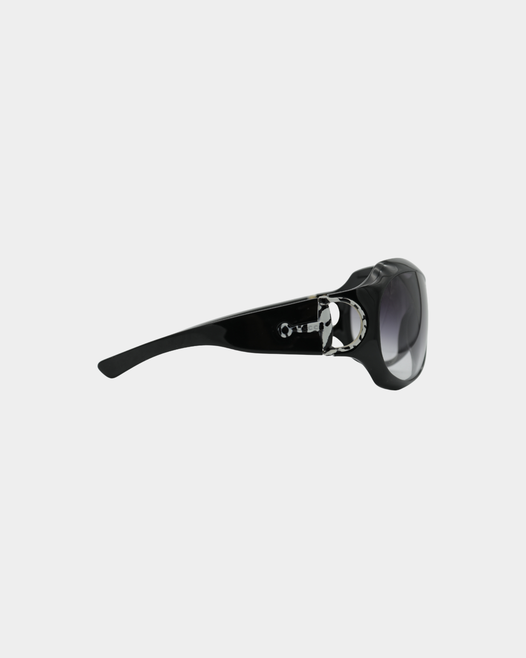Gucci Horsebit Zebra Accent Shield Sunglasses