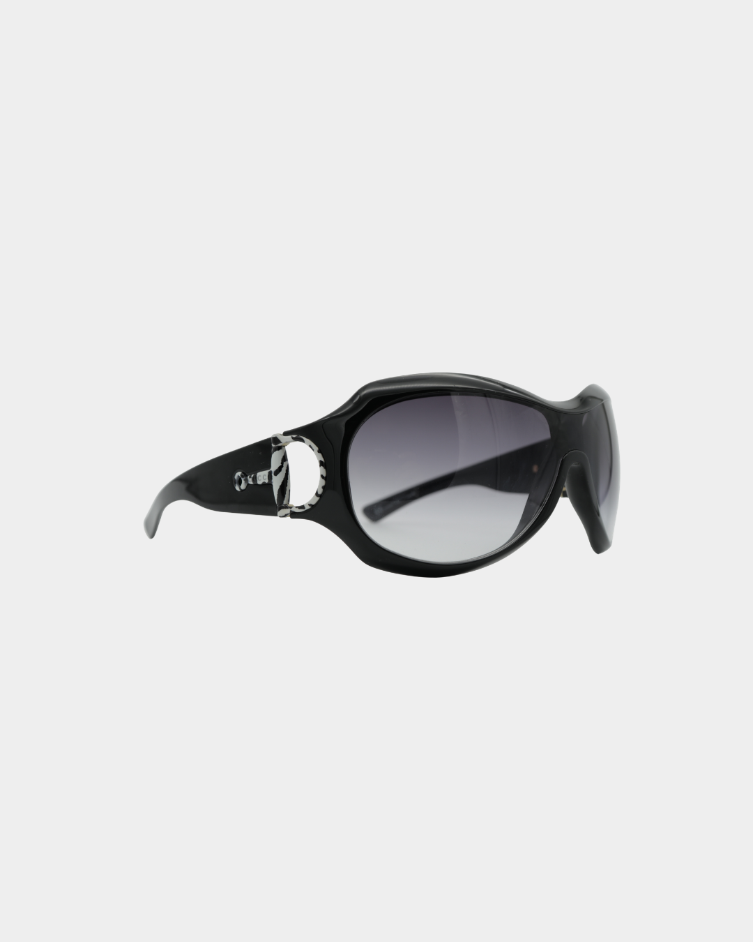Gucci Horsebit Zebra Accent Shield Sunglasses