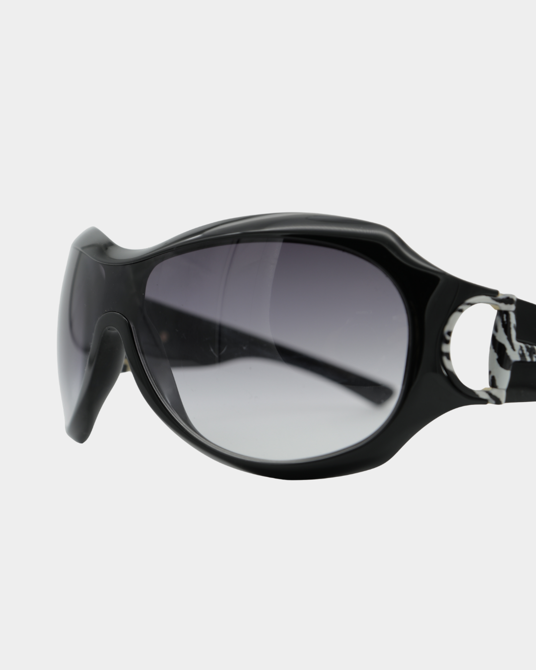 Gucci Horsebit Zebra Accent Shield Sunglasses