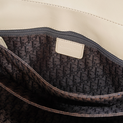 Dior Beige Suede Admit It Shoulder Bag