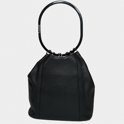 Gucci F/W 1999 Tom Ford Black Hoop Handle Bucket Bag