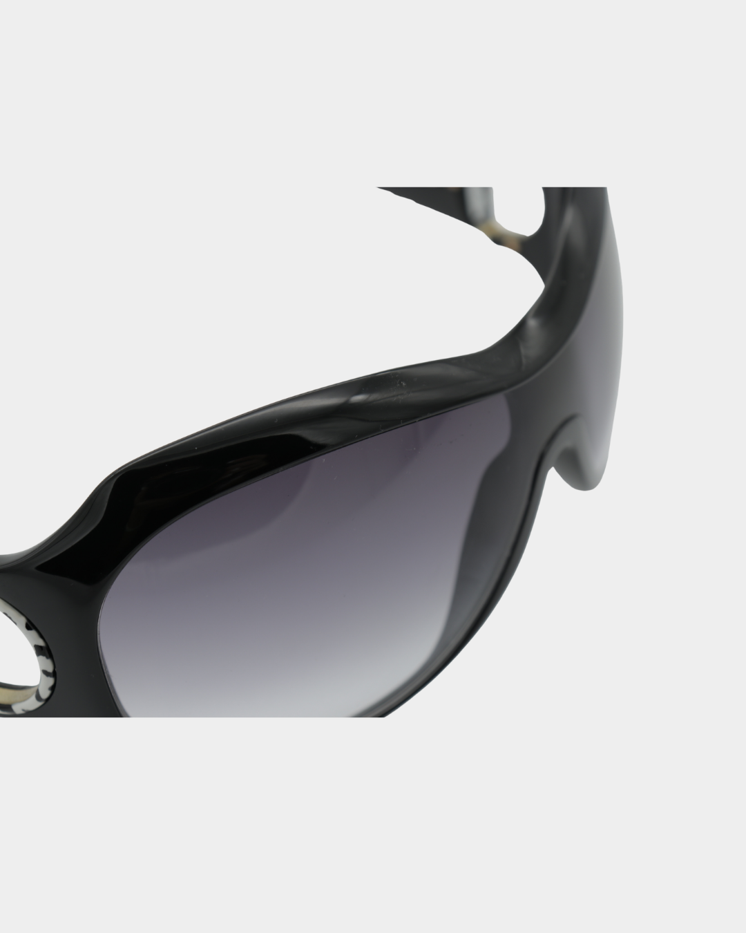 Gucci Horsebit Zebra Accent Shield Sunglasses