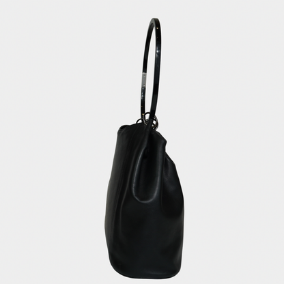 Gucci F/W 1999 Tom Ford Black Hoop Handle Bucket Bag