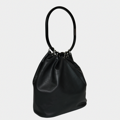 Gucci F/W 1999 Tom Ford Black Hoop Handle Bucket Bag
