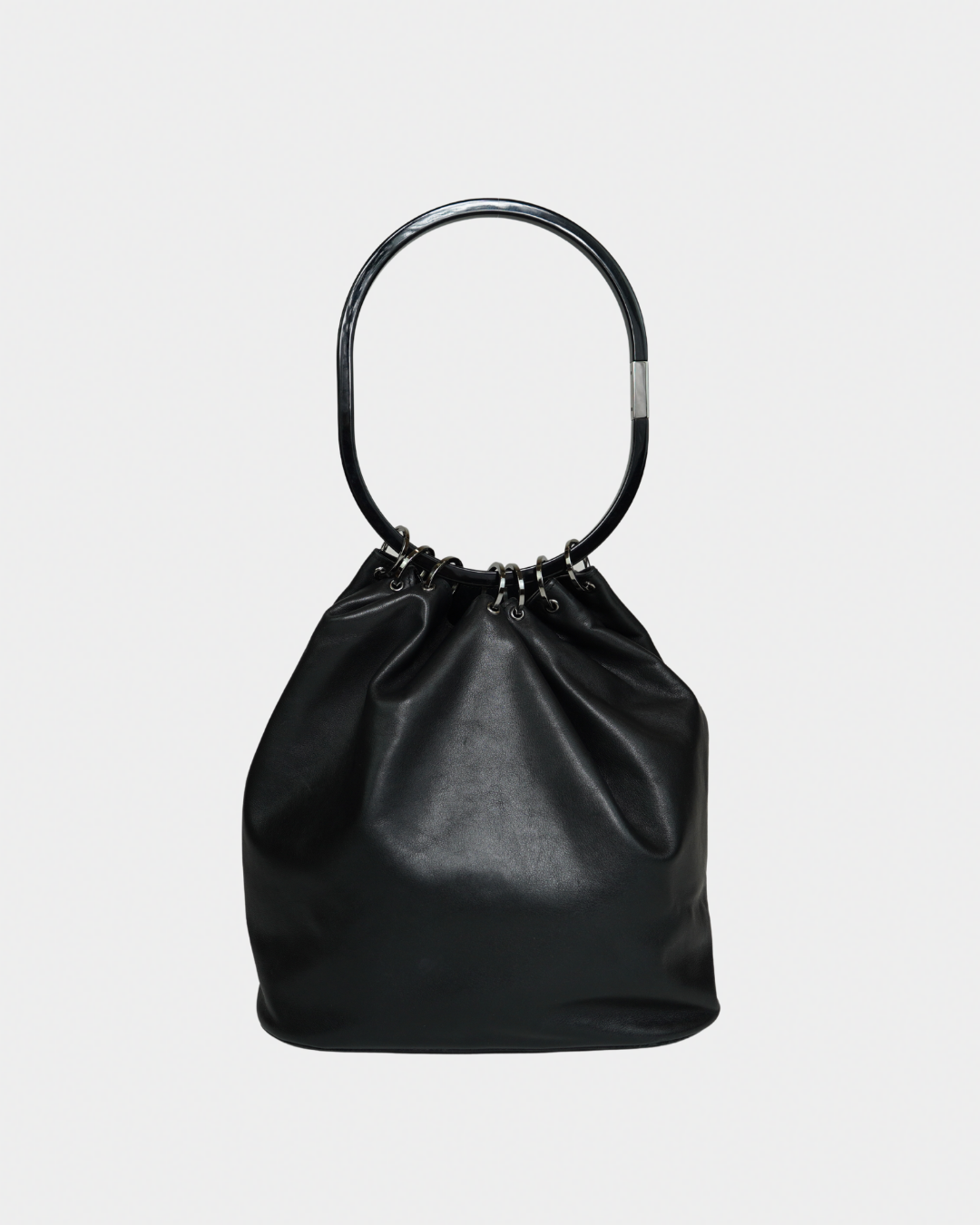 Gucci F/W 1999 Tom Ford Black Hoop Handle Bucket Bag