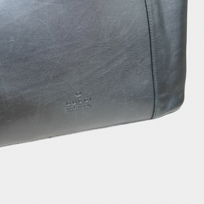 Gucci F/W 1999 Tom Ford Black Hoop Handle Bucket Bag