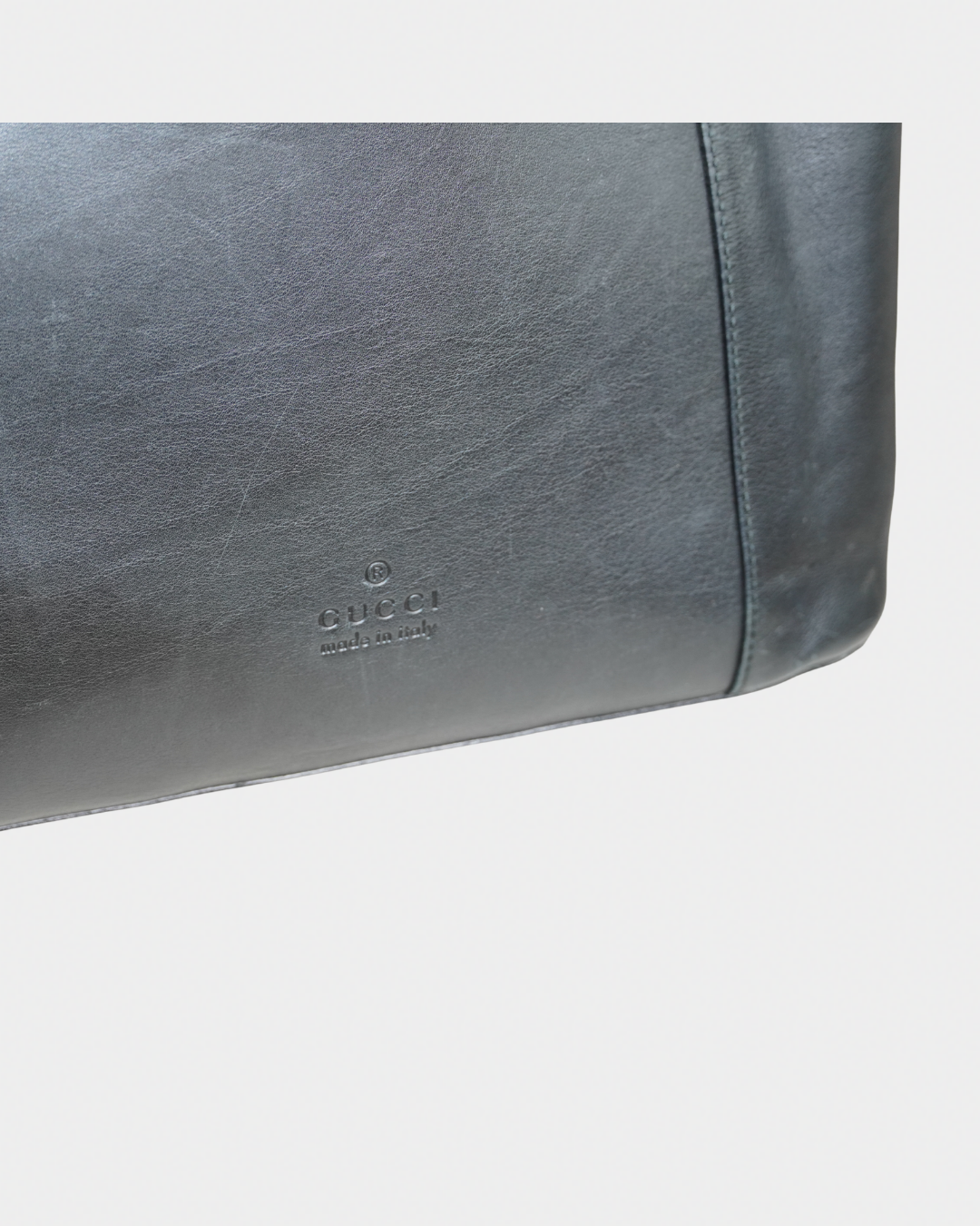 Gucci F/W 1999 Tom Ford Black Hoop Handle Bucket Bag