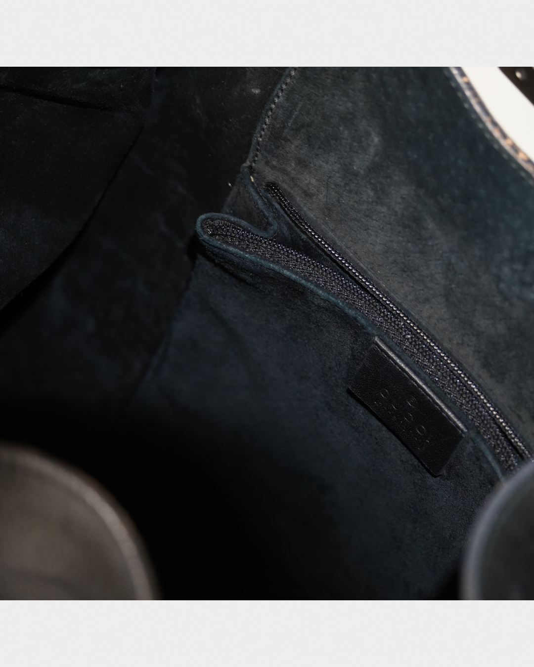 Gucci F/W 1999 Tom Ford Black Hoop Handle Bucket Bag