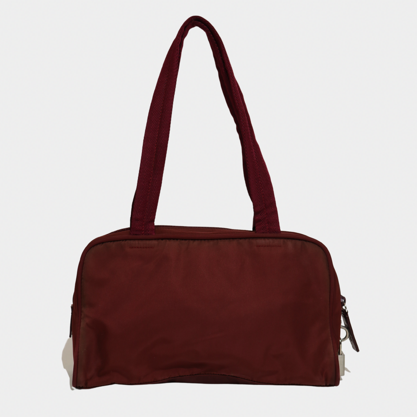 Prada Tessuto Nylon Burgundy Shoulder Bag