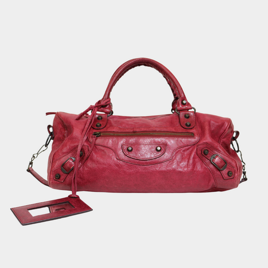 Balenciaga City Bag Cherry Red Twiggy