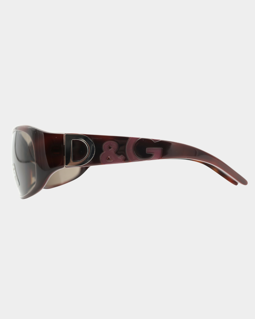 D&G Tortoise Silver Pink Logo Sunglasses