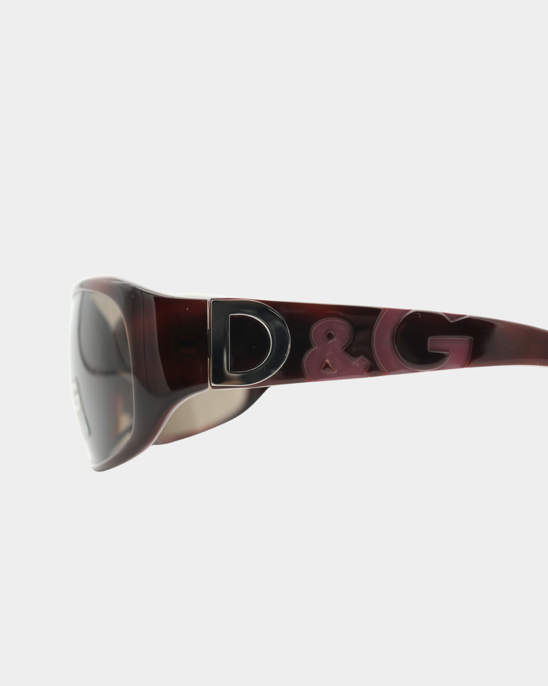 D&G Tortoise Silver Pink Logo Sunglasses