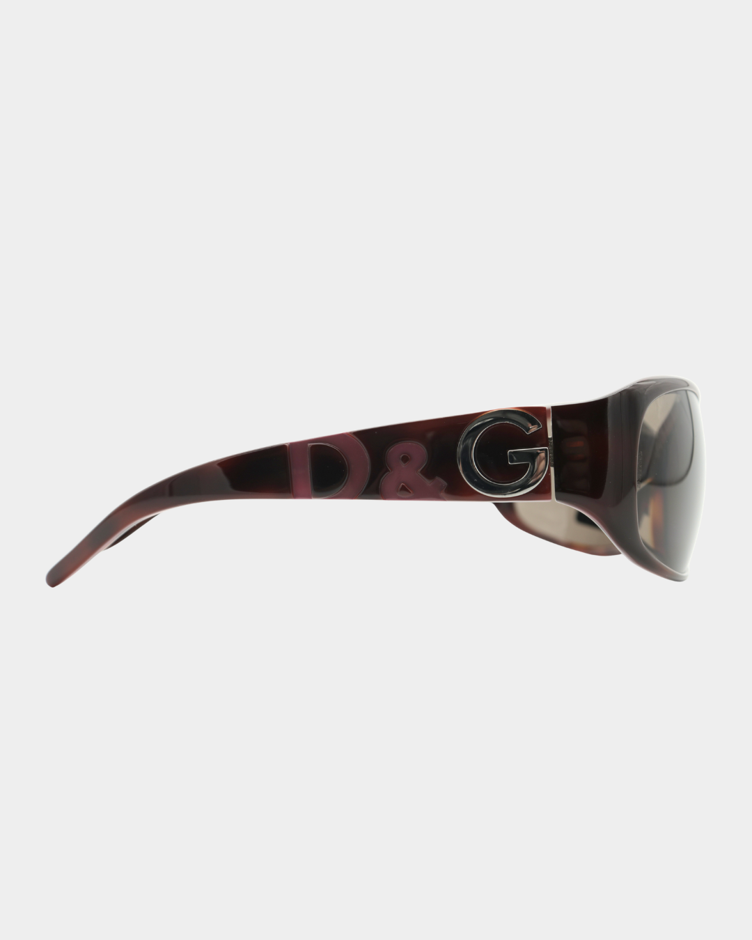 D&G Tortoise Silver Pink Logo Sunglasses
