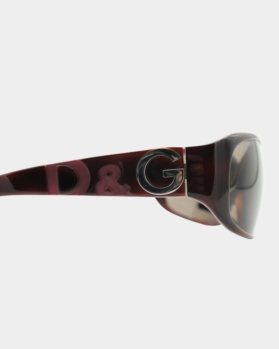 D&G Tortoise Silver Pink Logo Sunglasses
