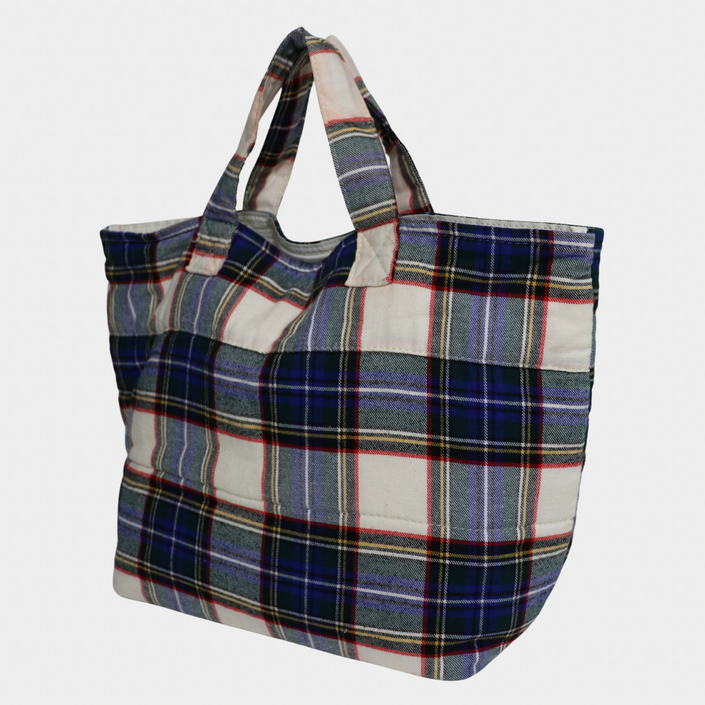 Commes Des Garcon's Tricot Plaid Tote Bag