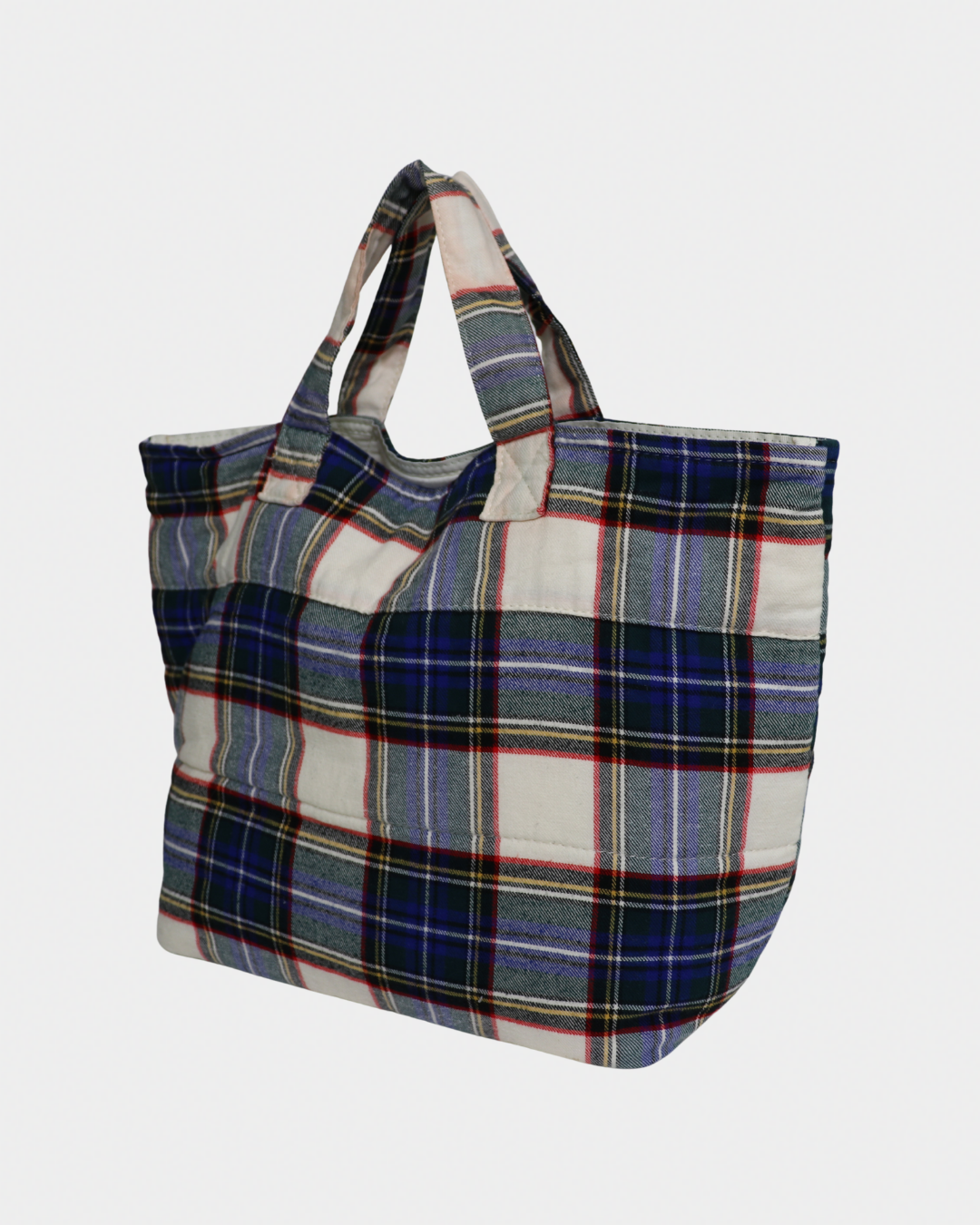 Commes Des Garcon's Tricot Plaid Tote Bag