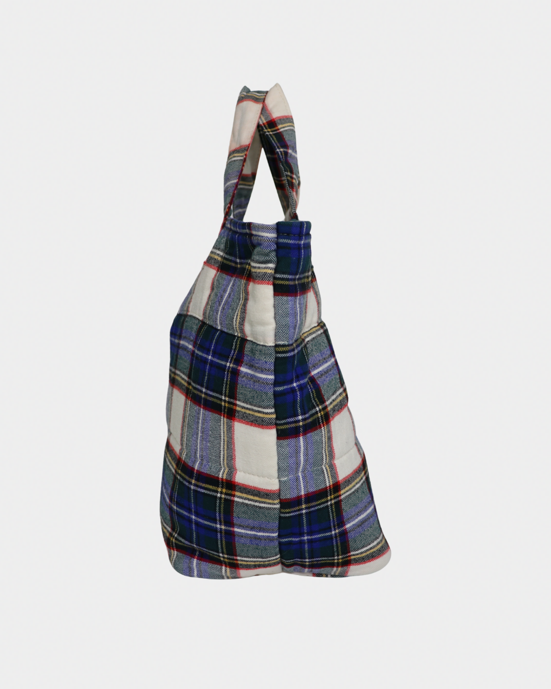 Commes Des Garcon's Tricot Plaid Tote Bag