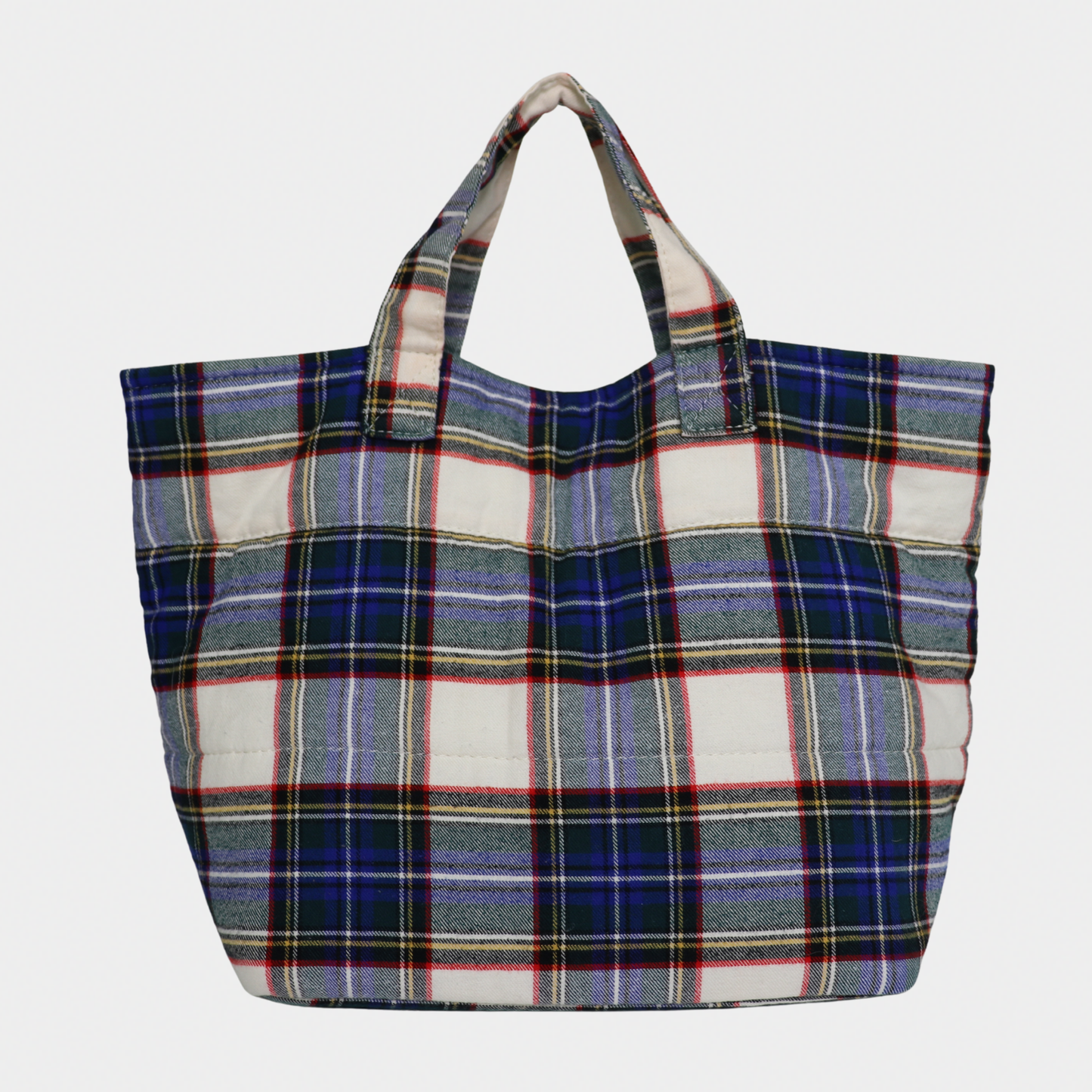 Commes Des Garcon's Tricot Plaid Tote Bag
