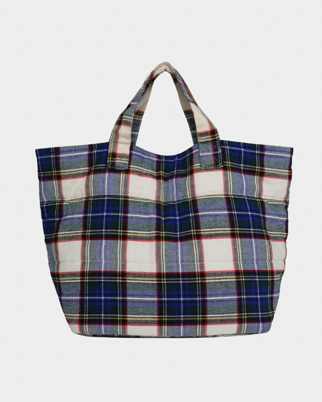 Commes Des Garcon's Tricot Plaid Tote Bag