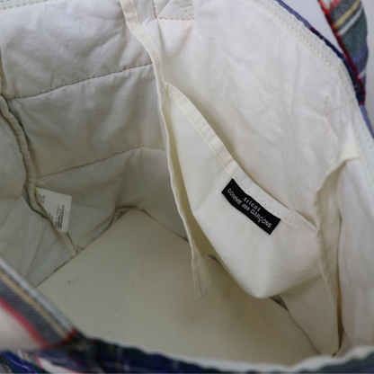 Commes Des Garcon's Tricot Plaid Tote Bag