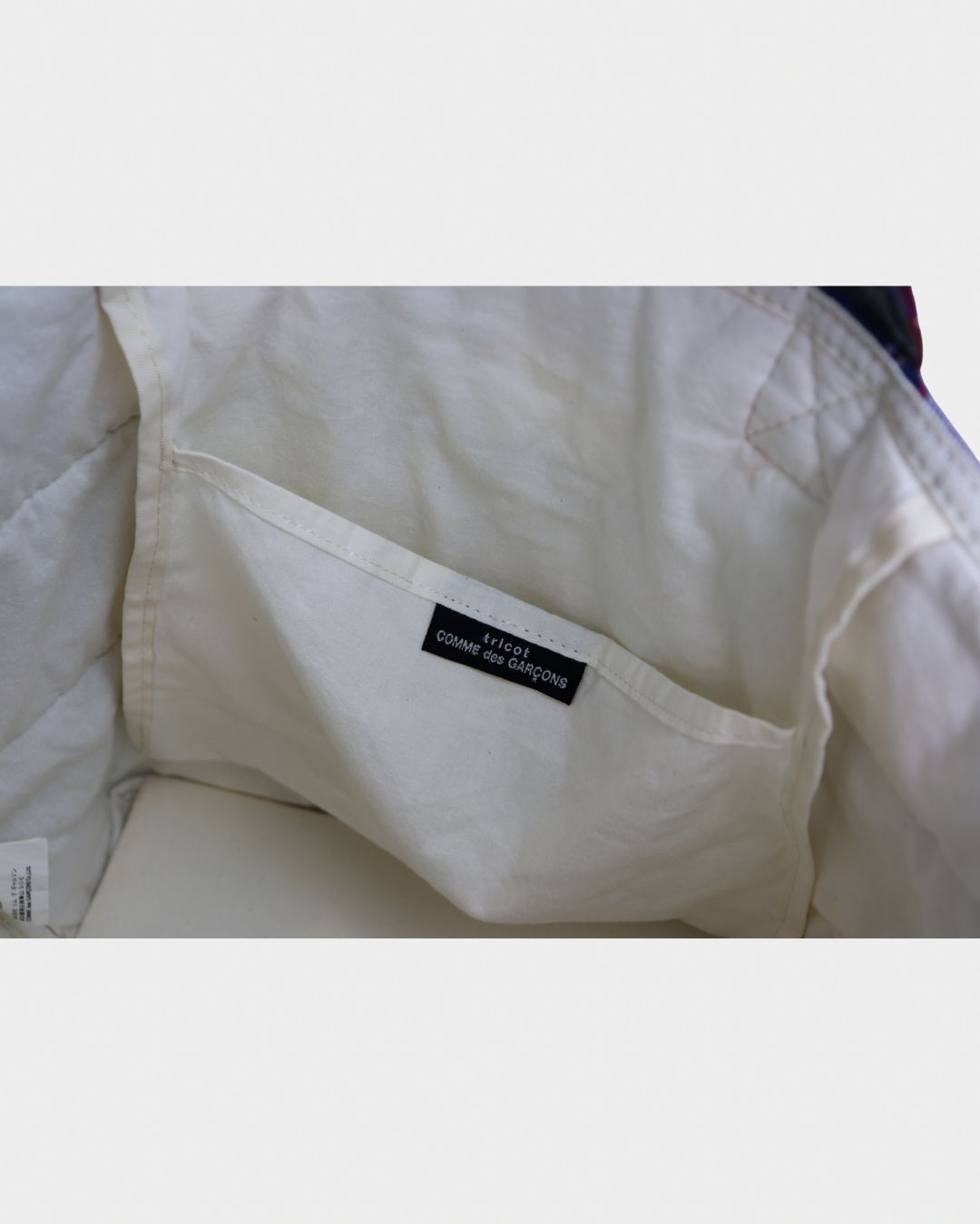 Commes Des Garcon's Tricot Plaid Tote Bag