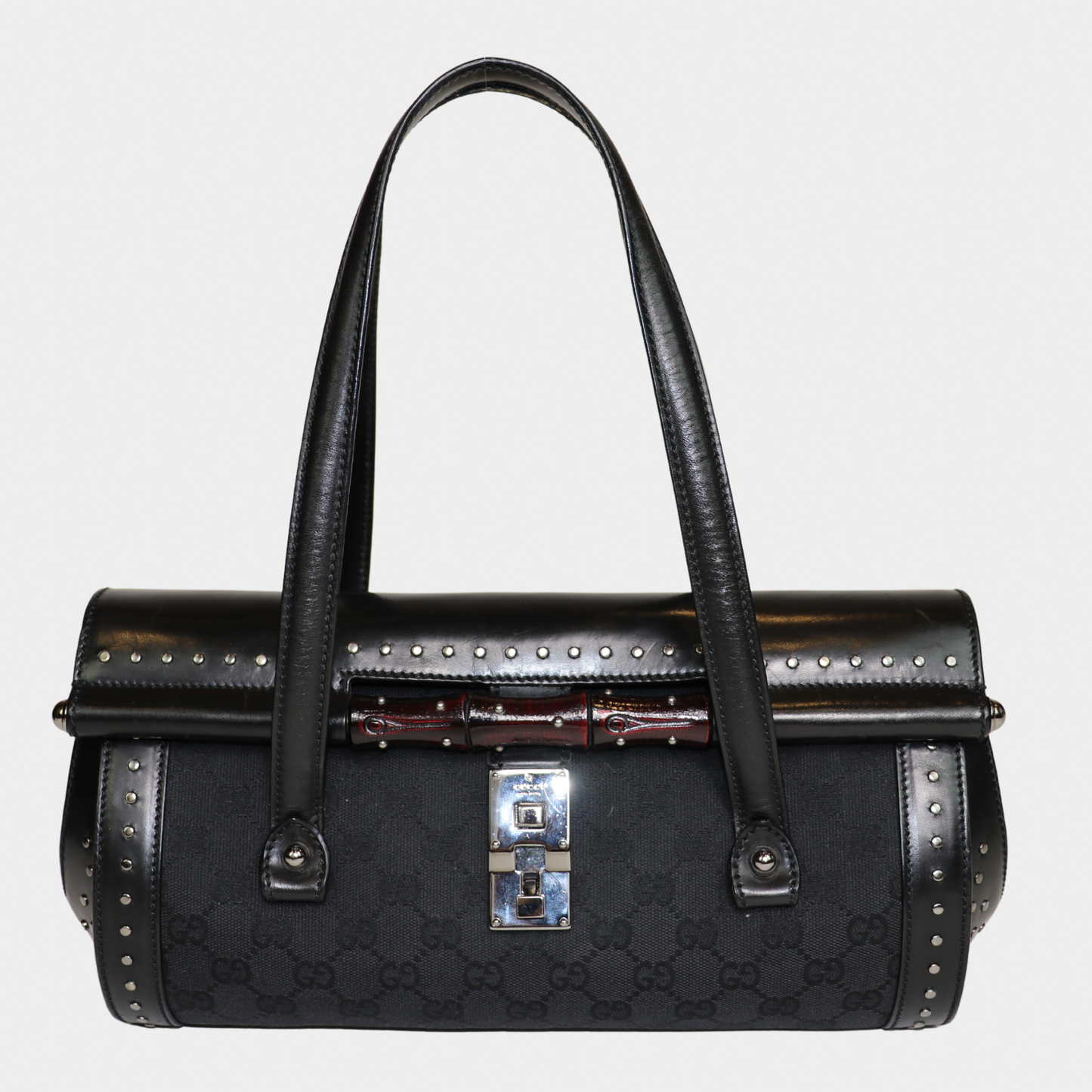 Gucci Studded Black Bamboo Bullet