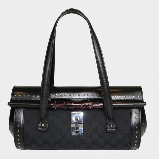 Gucci Studded Black Bamboo Bullet