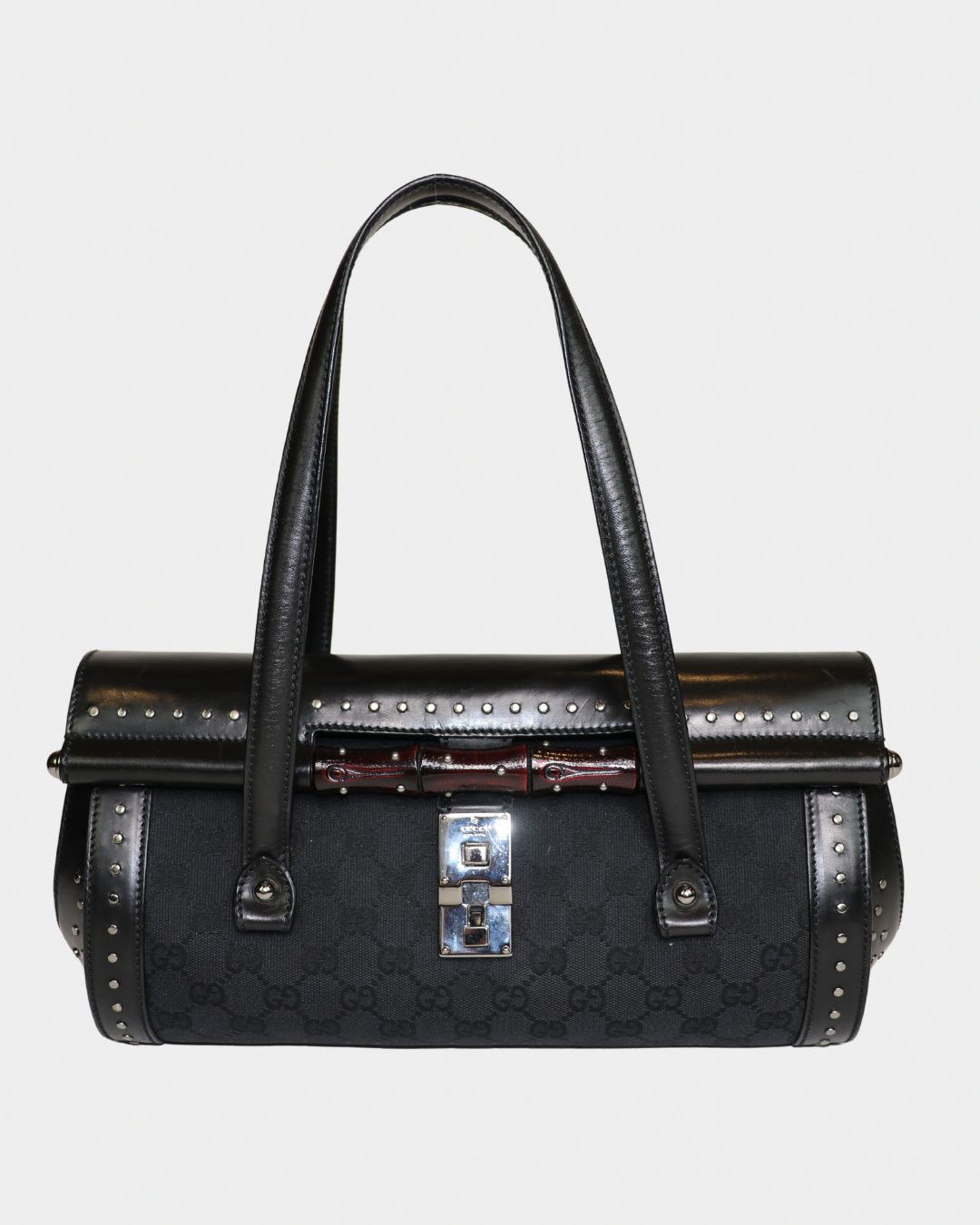 Gucci Studded Black Bamboo Bullet
