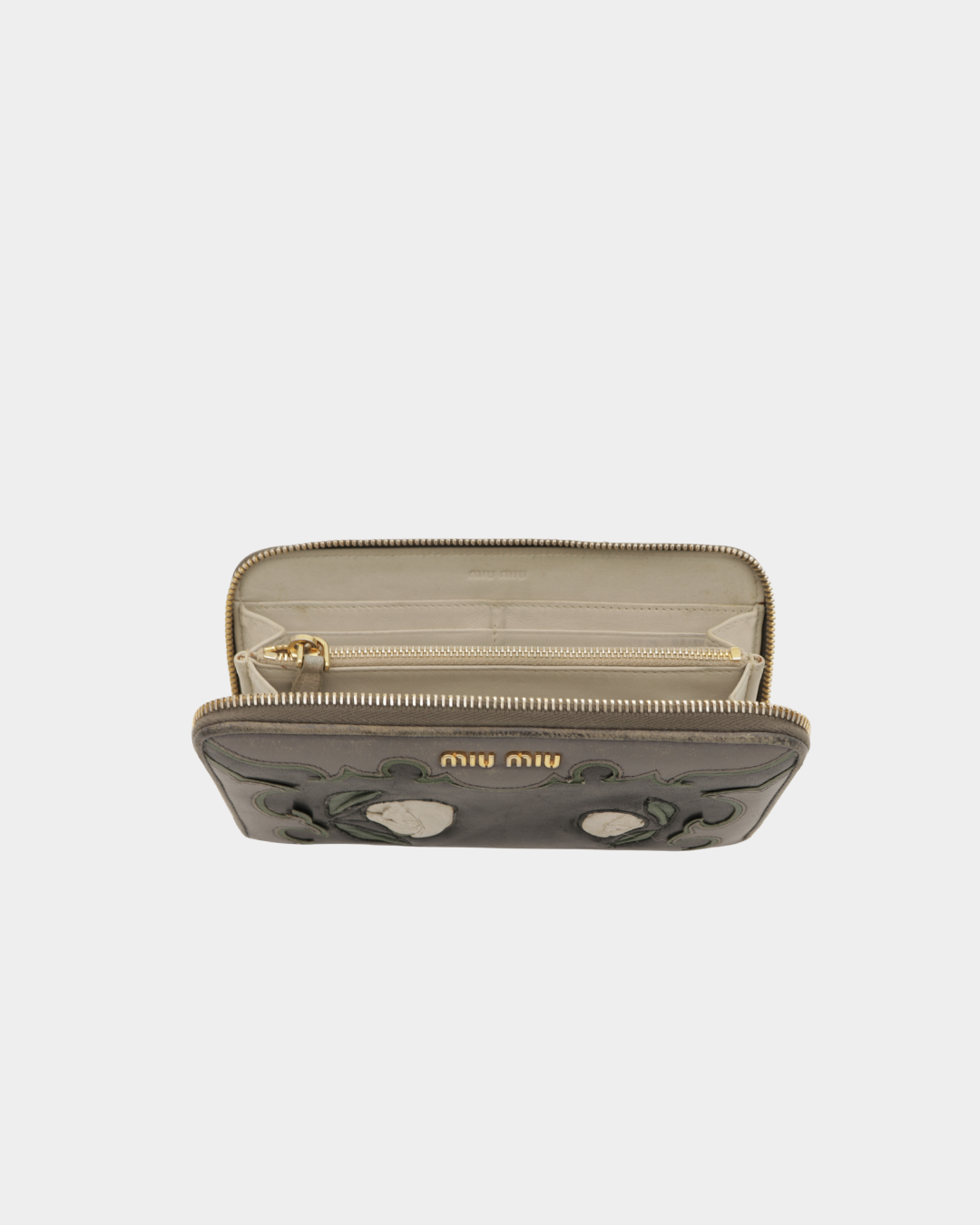 Miu Miu Rose Long Zip Wallet