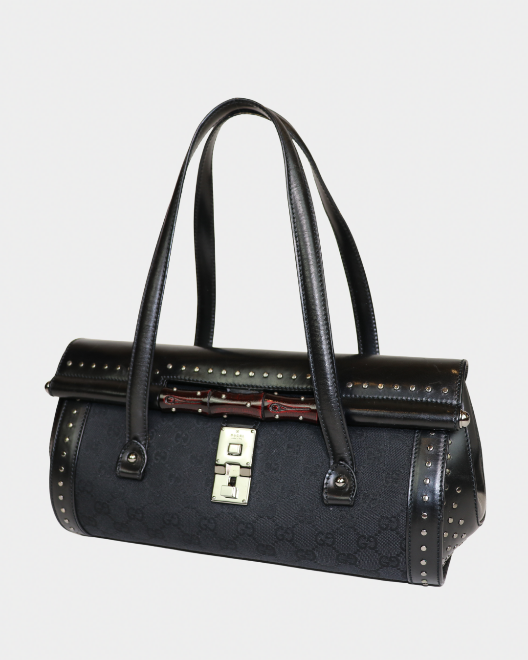 Gucci Studded Black Bamboo Bullet