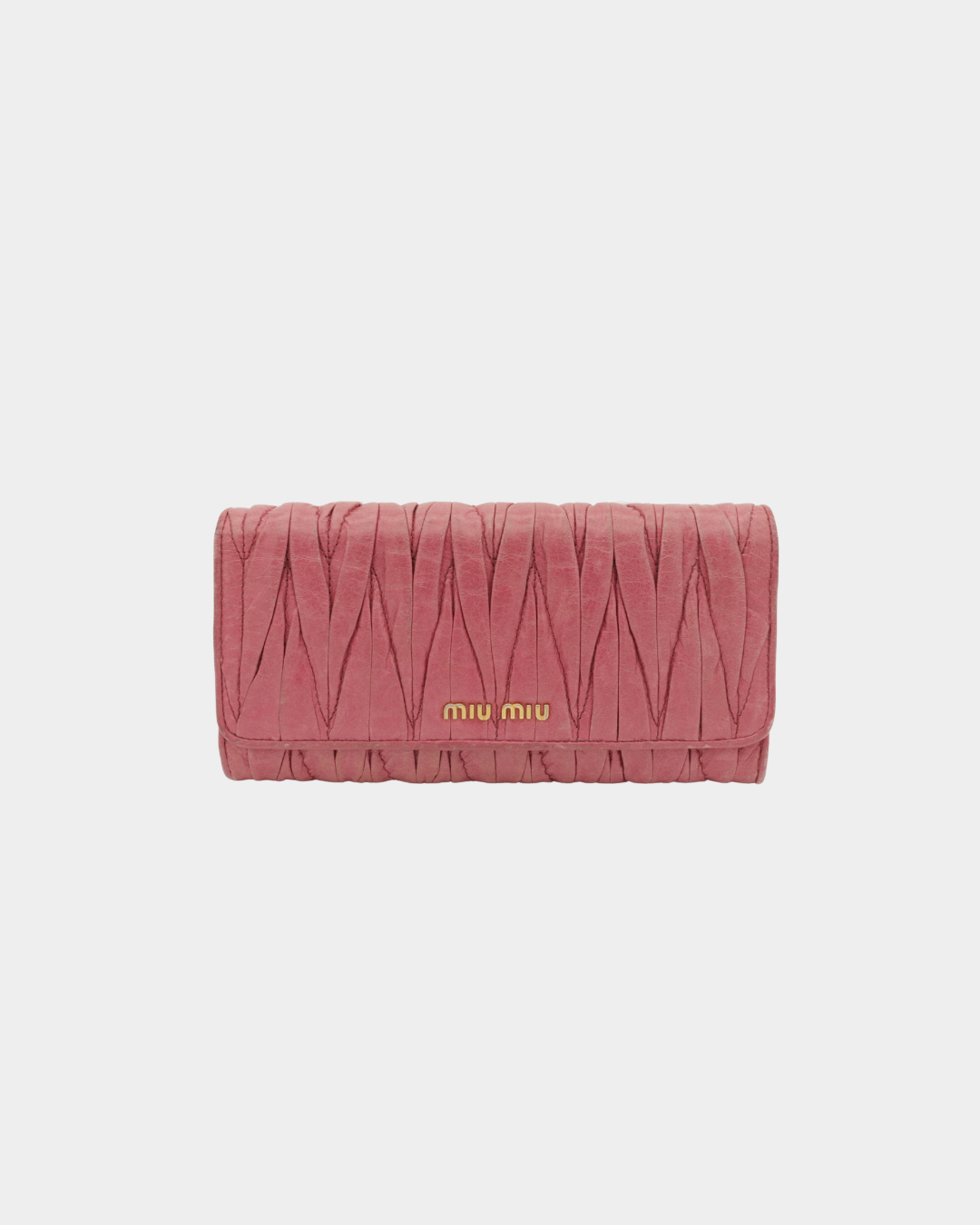 Miu Miu Matlasse Pink Wallet