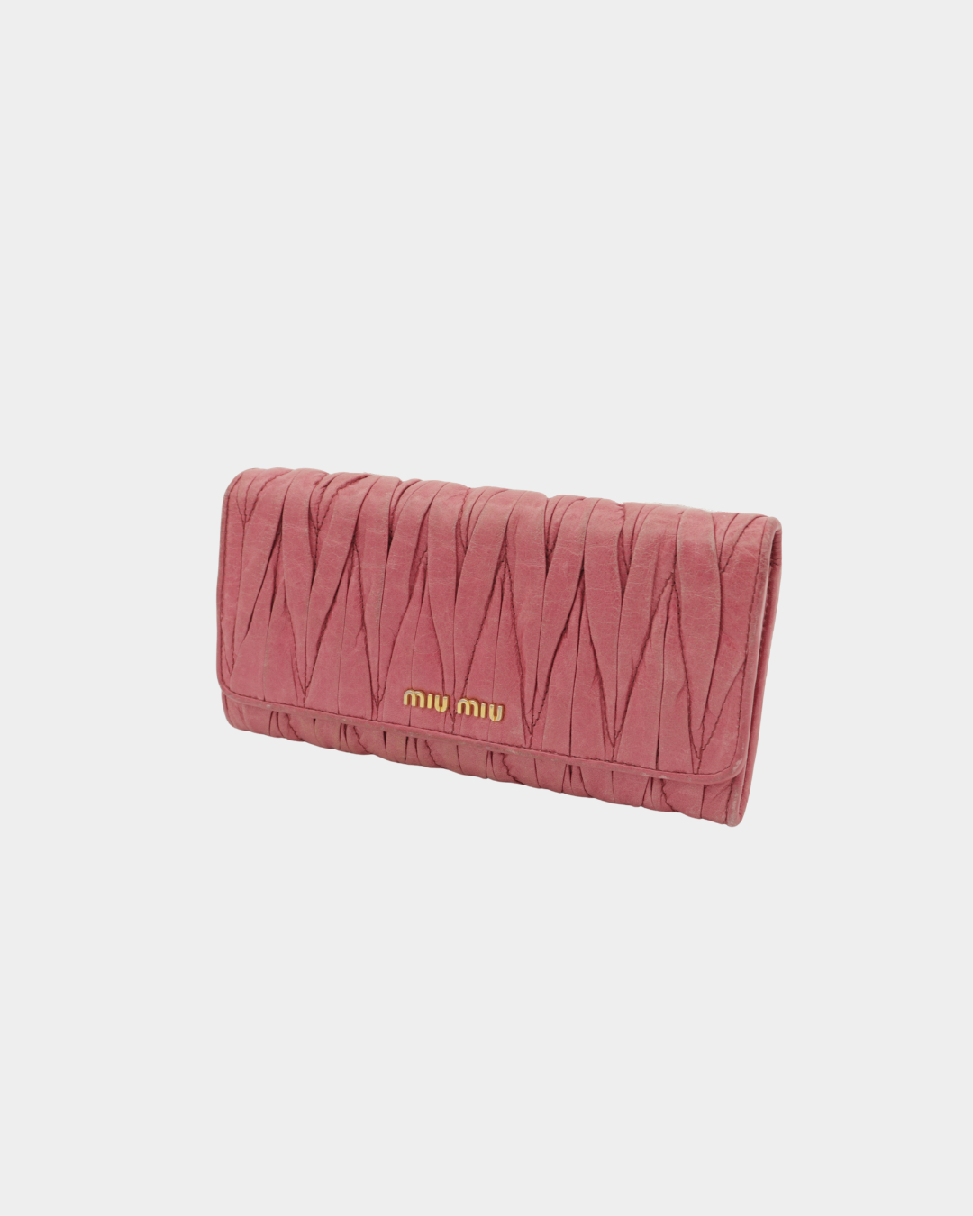Miu Miu Matlasse Pink Wallet