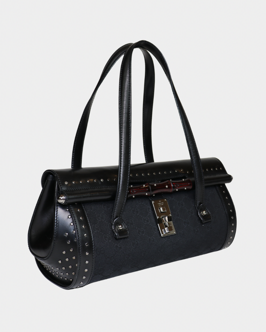 Gucci Studded Black Bamboo Bullet