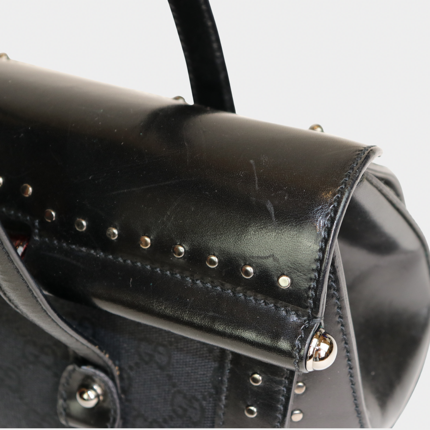 Gucci Studded Black Bamboo Bullet