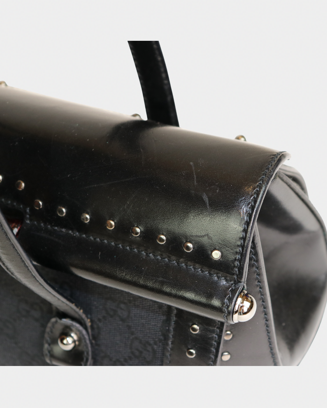Gucci Studded Black Bamboo Bullet